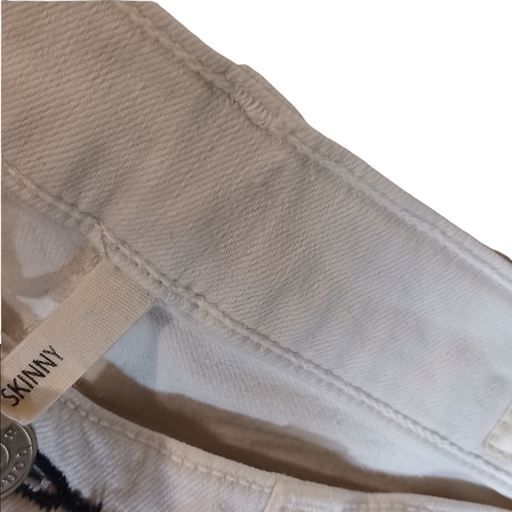 RAG & BONE White Skinny Distressed Jeans 29 - Picture 6 of 9